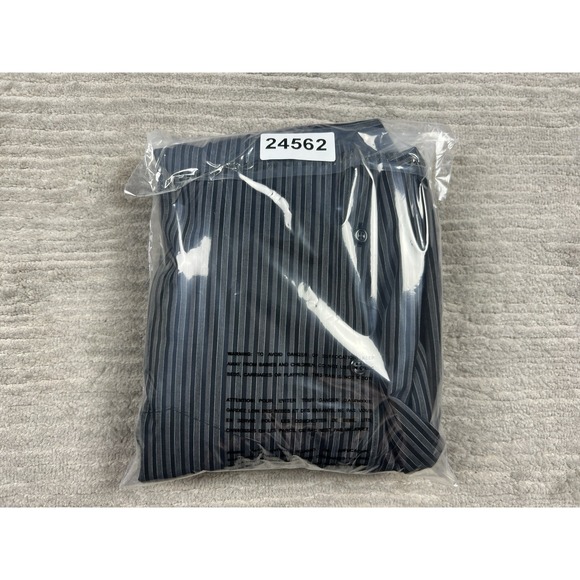 Vintage Stafford Shirt Men 16.5 32-33 Black Gray Striped End On End Cotton Blend - Picture 12 of 12